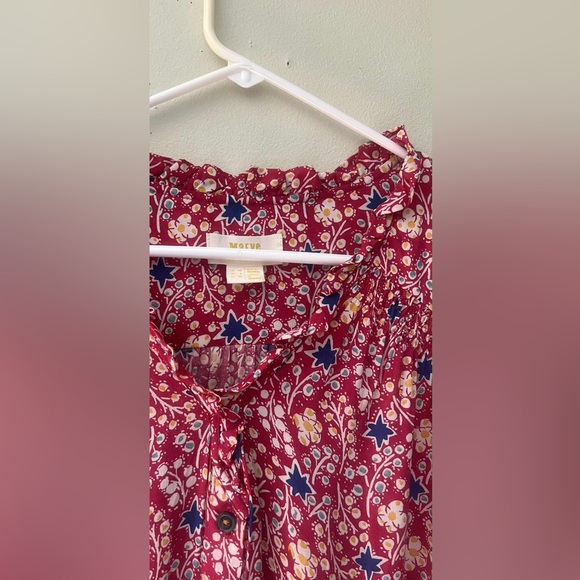 Maeve Multicolor Floral Ruffle Blouse - Picture 2 of 5